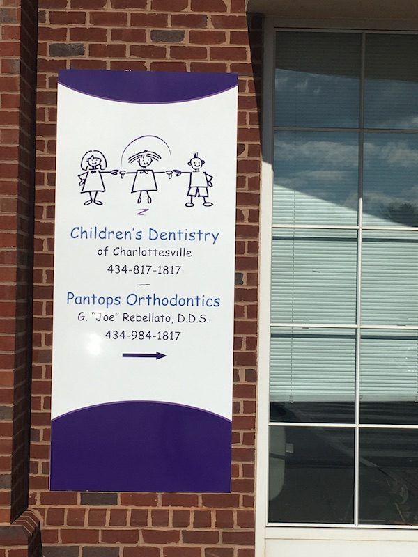 front-sign-childrens-dentistry-of-charlottesville